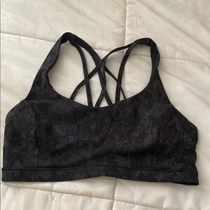 lululemon athletica Black Patterned Crop Top